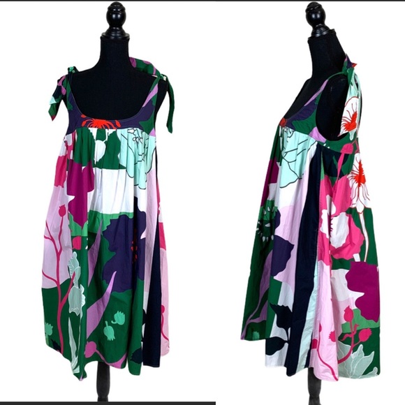 VIRNA Dro Italian Retro Floral BabyDoll Sundress